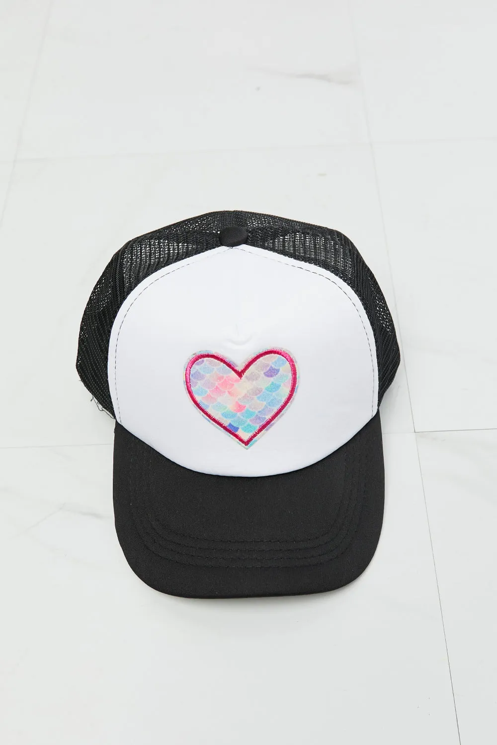 Fame Falling For You Trucker Hat in Black - Ships from The US