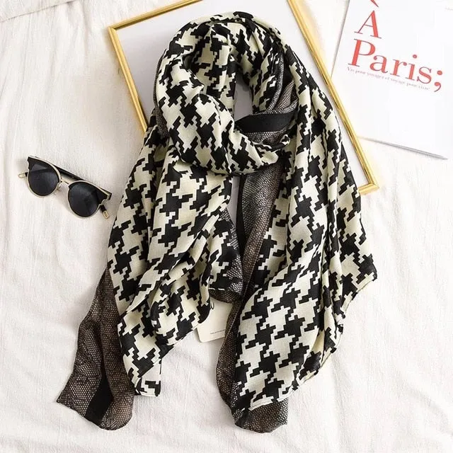 Fashion Silk Scarf Printed Bandana Shawl #LZ021