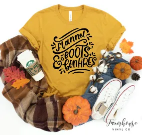 Flannel Boots and Bonfires Shirt