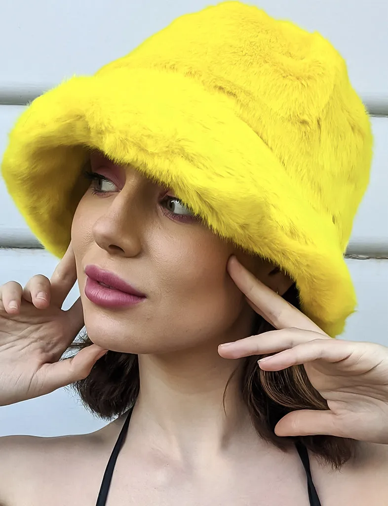 FOOLISH FUZZY HAT - YELLOW