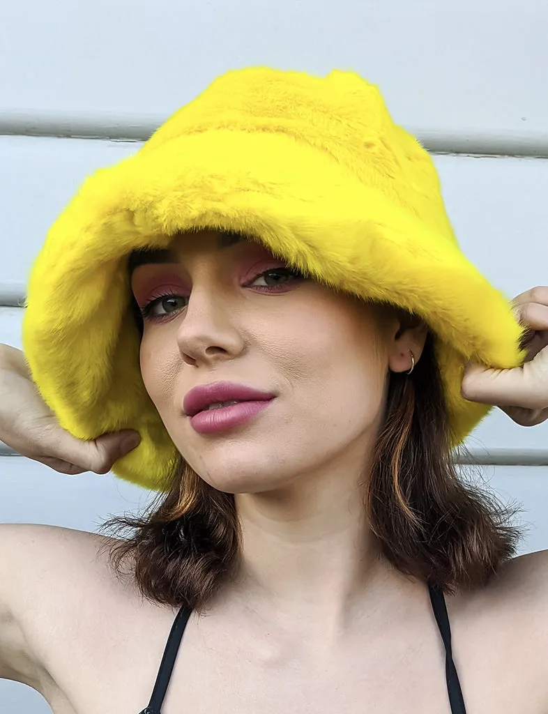 FOOLISH FUZZY HAT - YELLOW