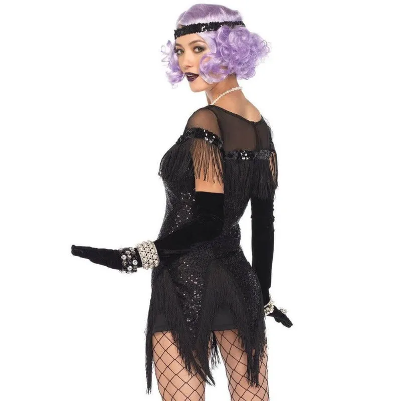 Foxtrot Flapper Costume - Black- Hire