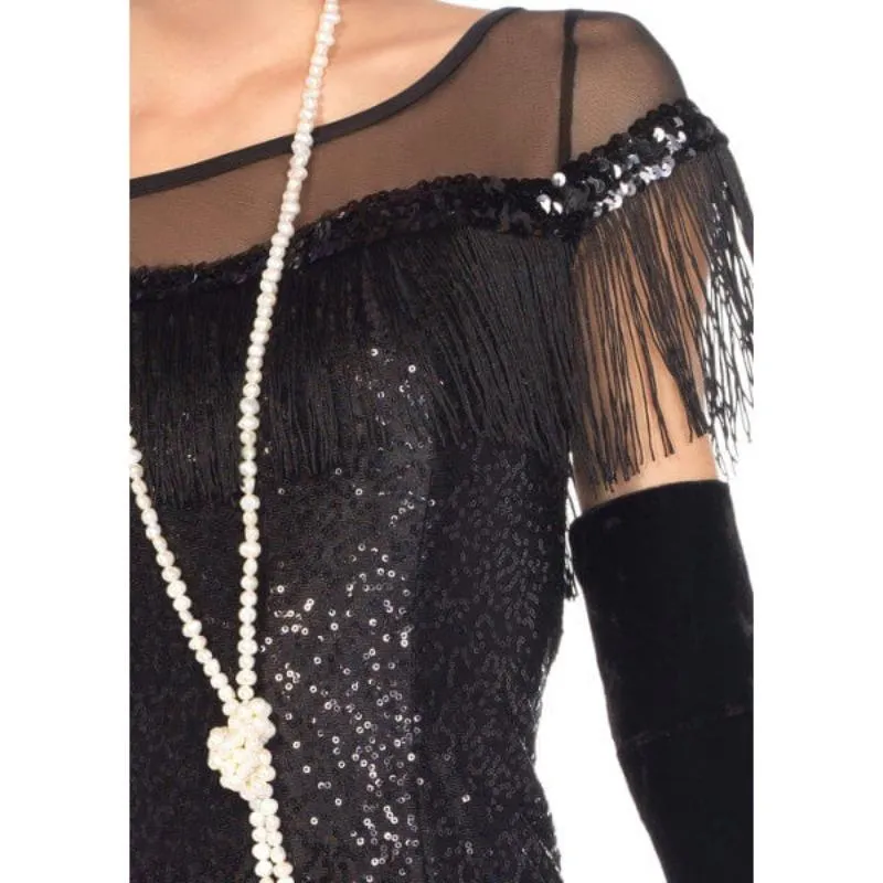 Foxtrot Flapper Costume - Black- Hire