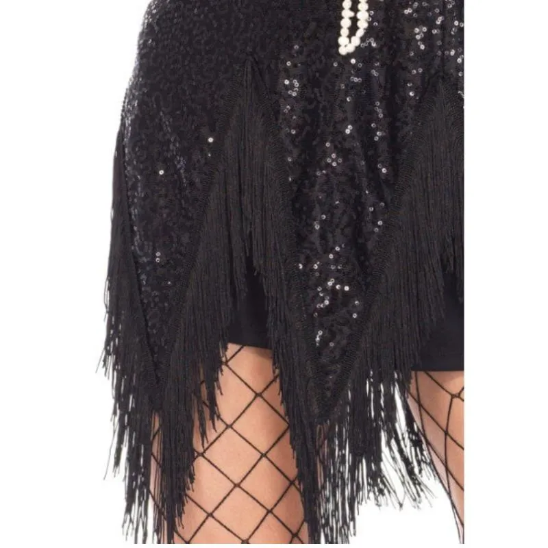 Foxtrot Flapper Costume - Black- Hire