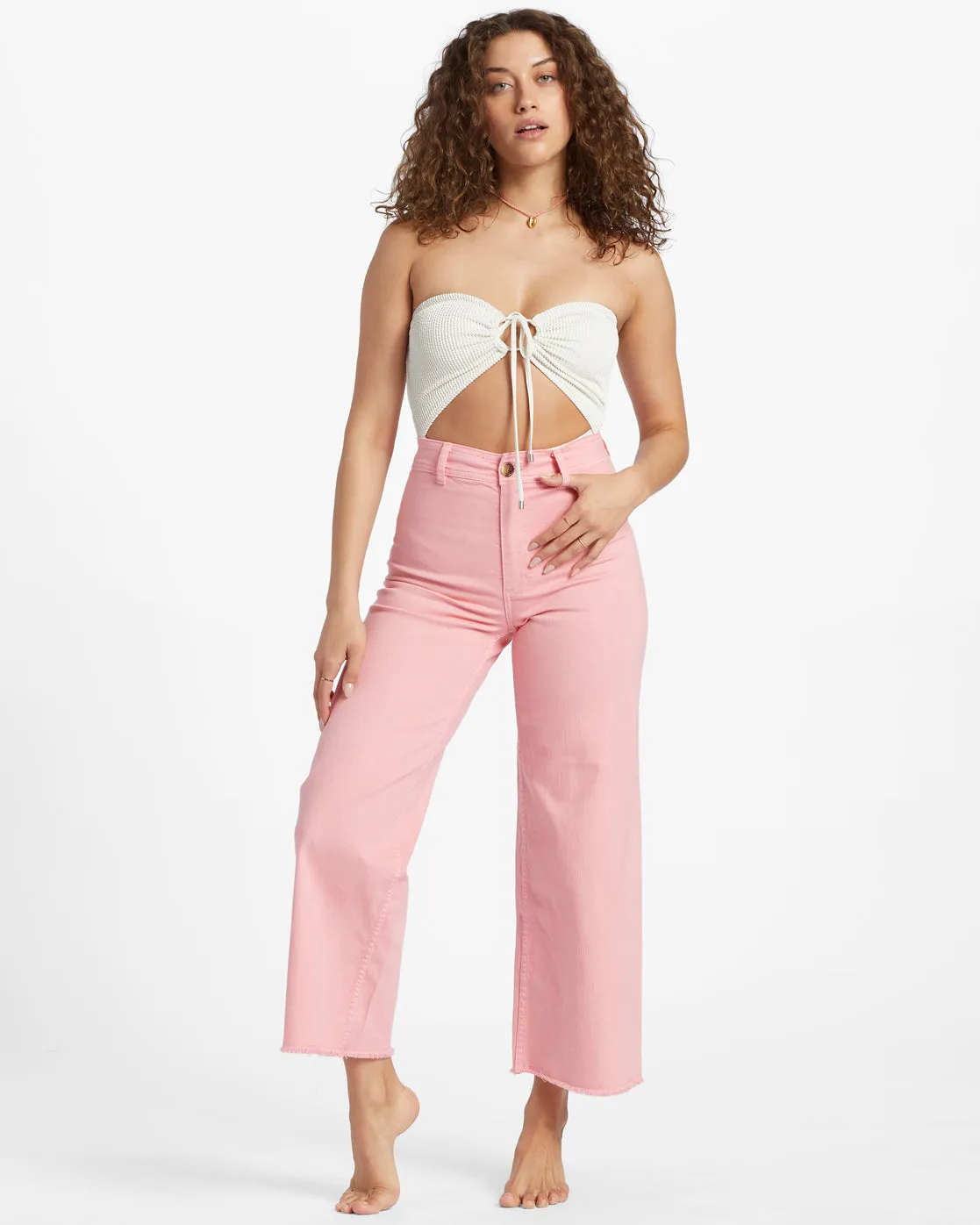 Free Fall High-Waist Pants - Flamingo