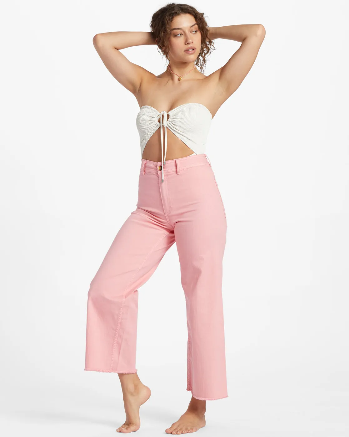 Free Fall High-Waist Pants - Flamingo