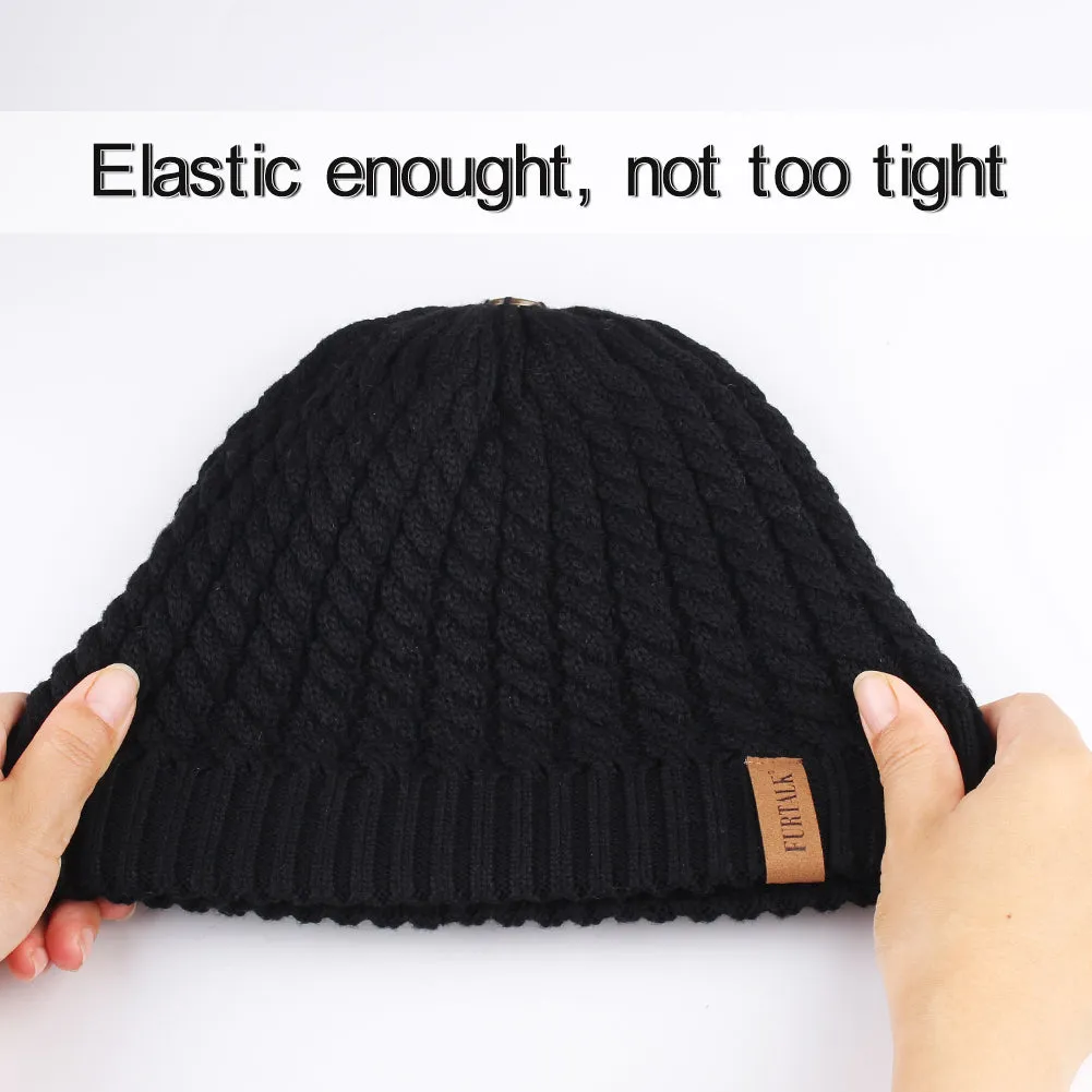 FURTALK Women Winter Real Fur Pom Pom Hat Twist Drop Shipping HTWL003