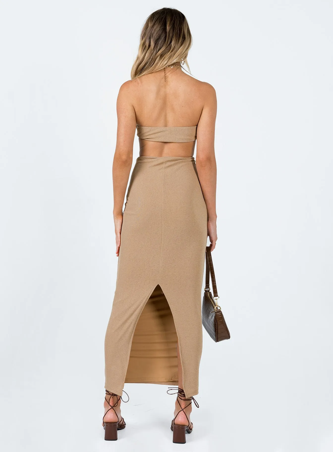 Gatlin Cut Out Maxi Dress Brown