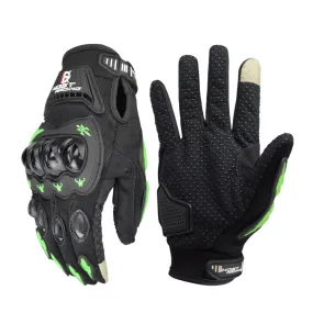 GHOST RACING GR-ST04 Motorcycle Gloves Anti-Fall Full Finger Riding Touch Gloves, Size: XXL(Green)