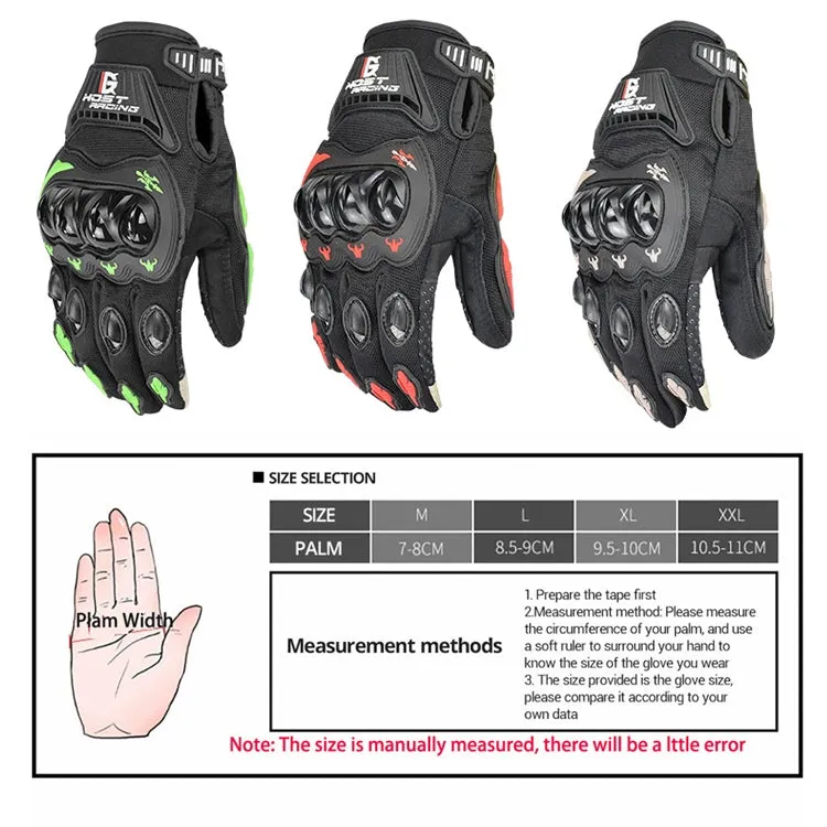 GHOST RACING GR-ST04 Motorcycle Gloves Anti-Fall Full Finger Riding Touch Gloves, Size: XXL(Green)