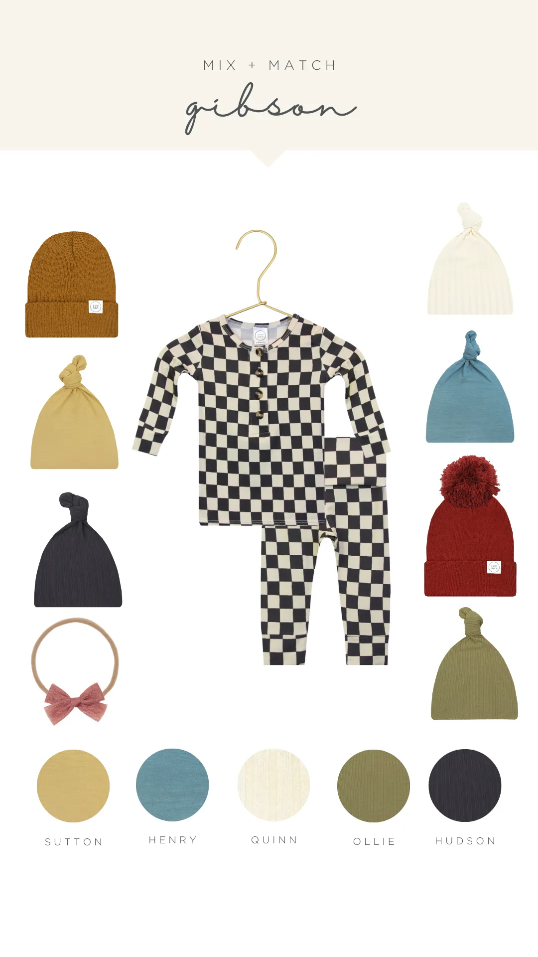 Gibson Newborn Hat Bundle (Gown)