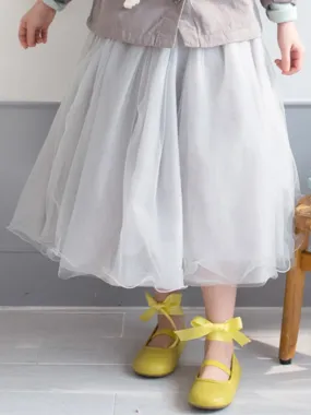 Girls Dreamy Layered Tulle Midi Skirt