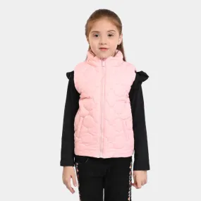 Girls taffeta Quilted Jacket Quatrefoil -Pink