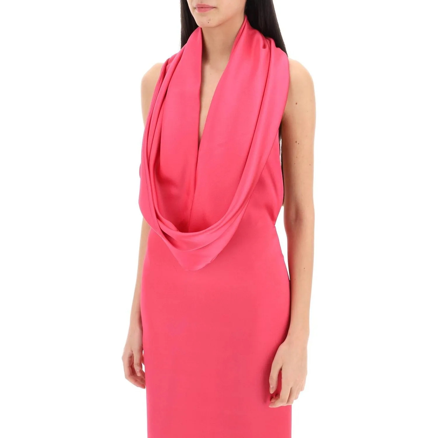 Giuseppe Di Morabito maxi gown with built-in hood