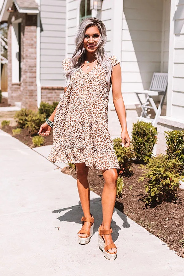 Going Off The Grid Leopard Babydoll Dress