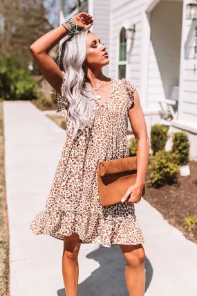 Going Off The Grid Leopard Babydoll Dress