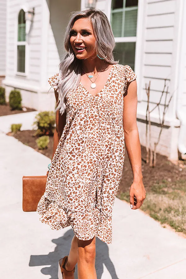 Going Off The Grid Leopard Babydoll Dress