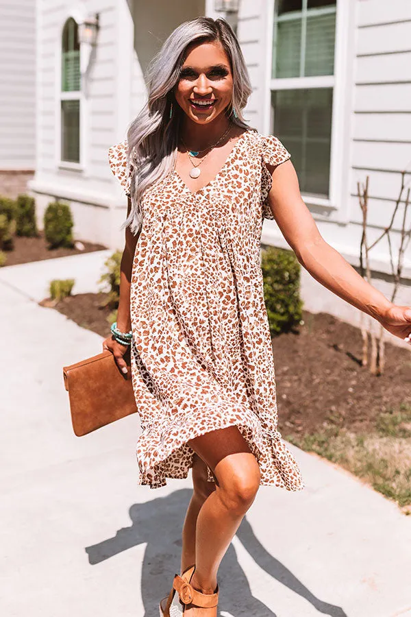 Going Off The Grid Leopard Babydoll Dress