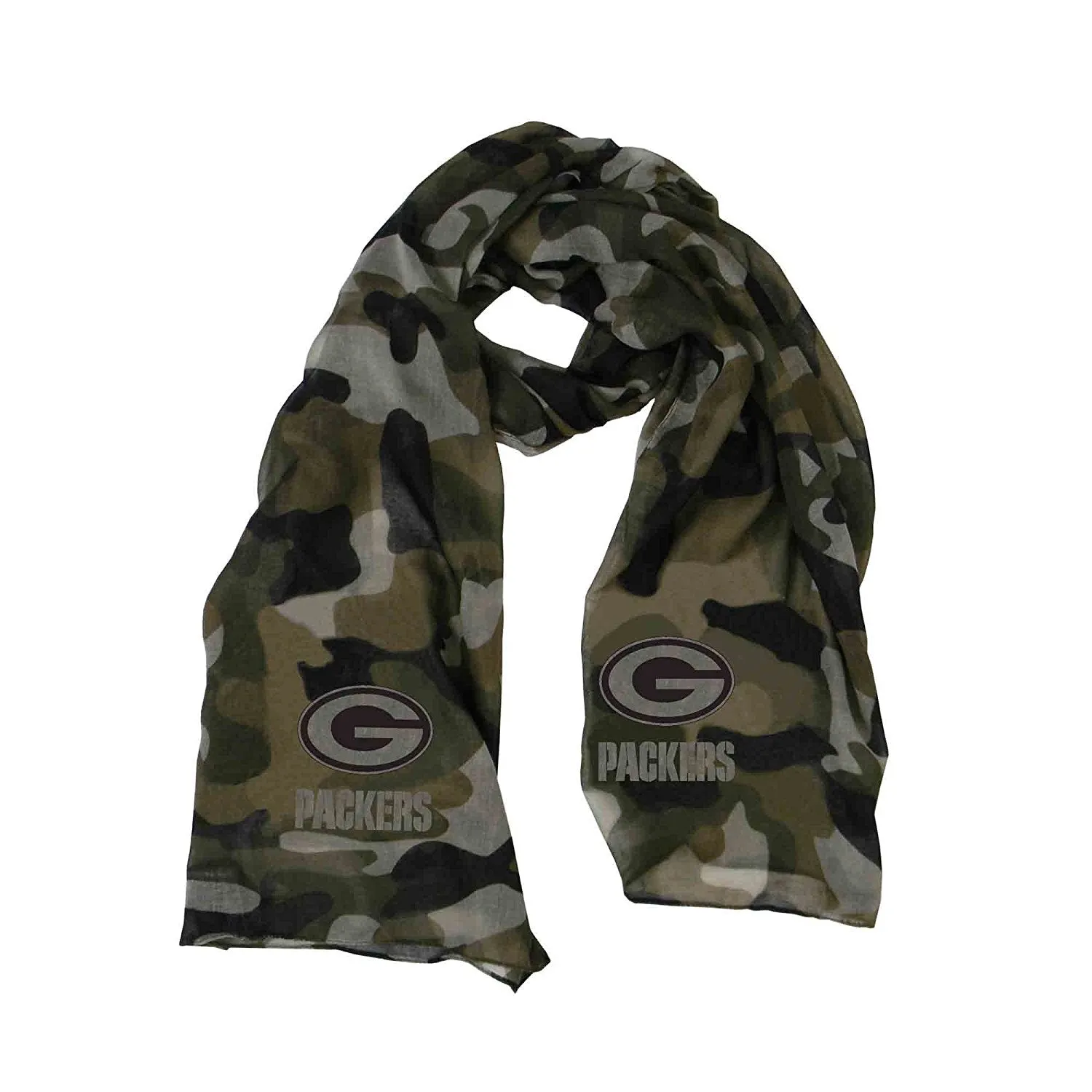 Green Bay Packers Sheer Camo Fashion Scarf