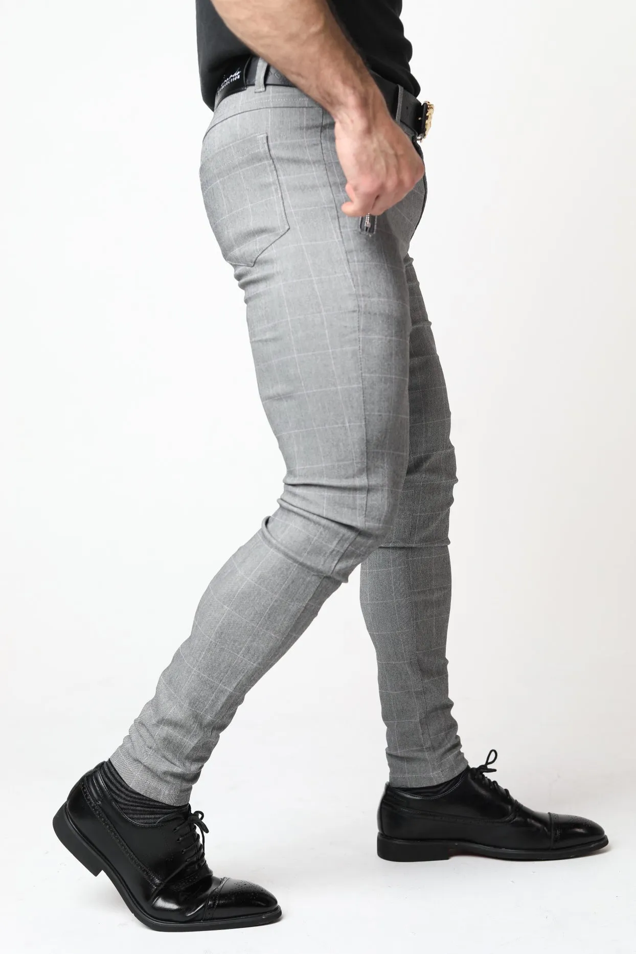 Grey Checkered Pants