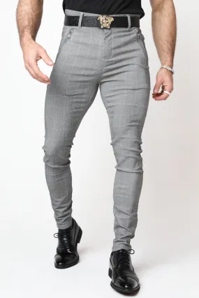 Grey Checkered Pants