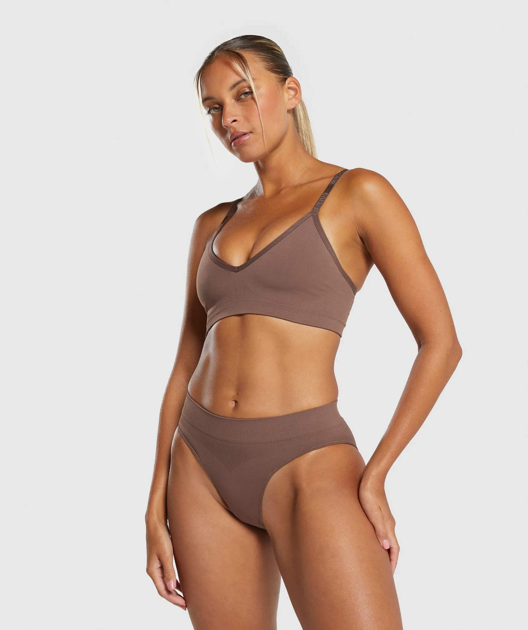 Gymshark Seamless Brief - Soft Brown