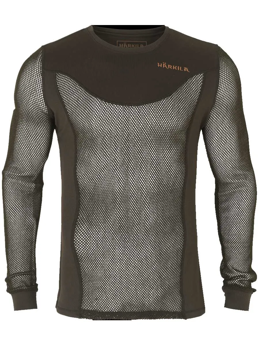 HARKILA Base Mesh Crew Neck - Mens - Shadow Brown