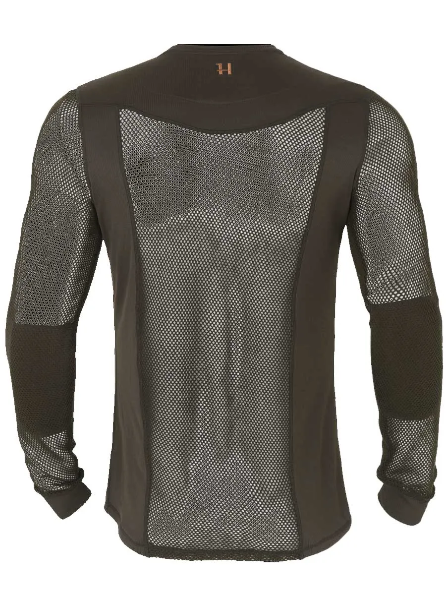 HARKILA Base Mesh Crew Neck - Mens - Shadow Brown