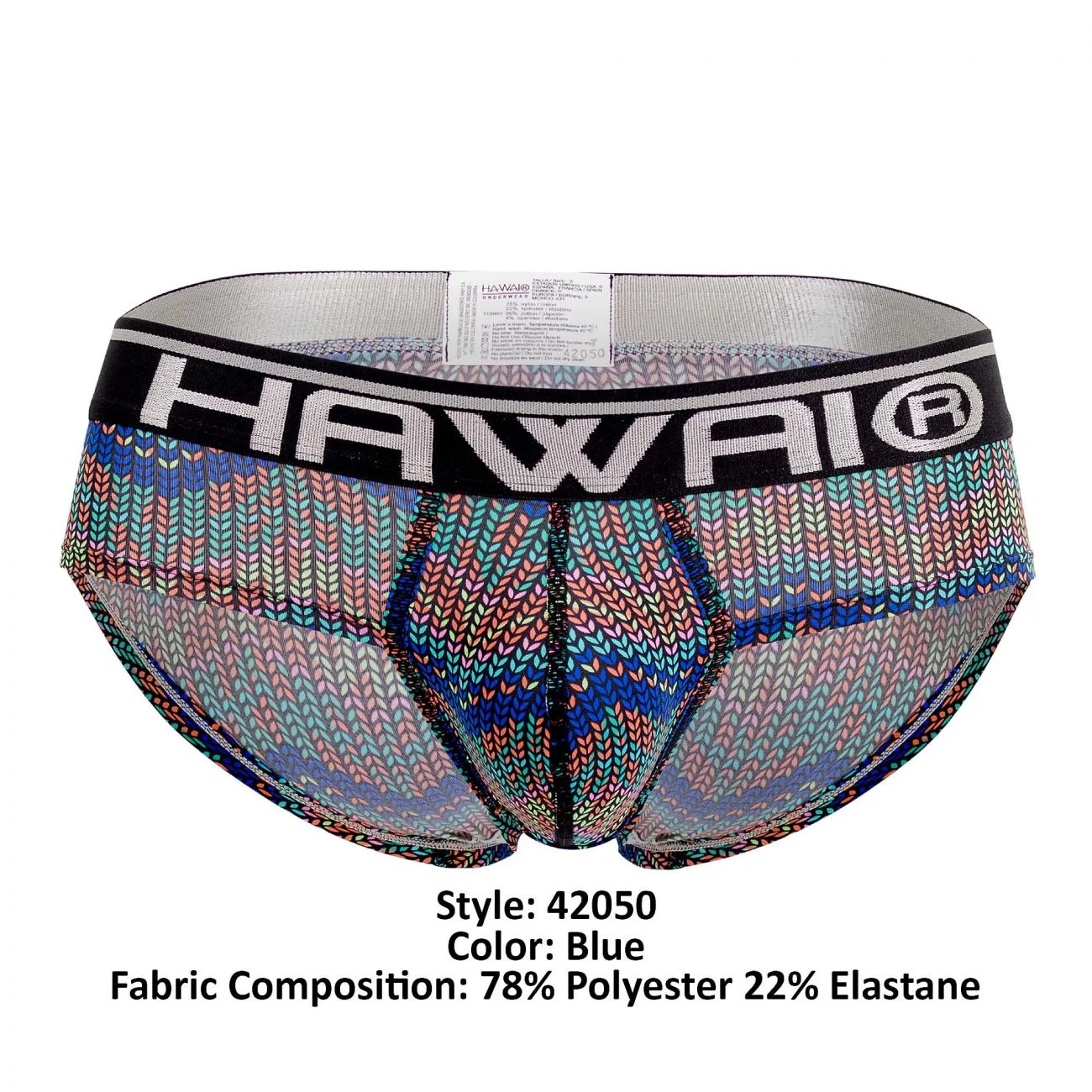 HAWAI 42050 Colorful Hip Briefs Color Blue