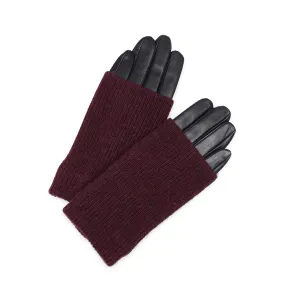 HellyMBG Gloves, Lurex - Black/Burgundy