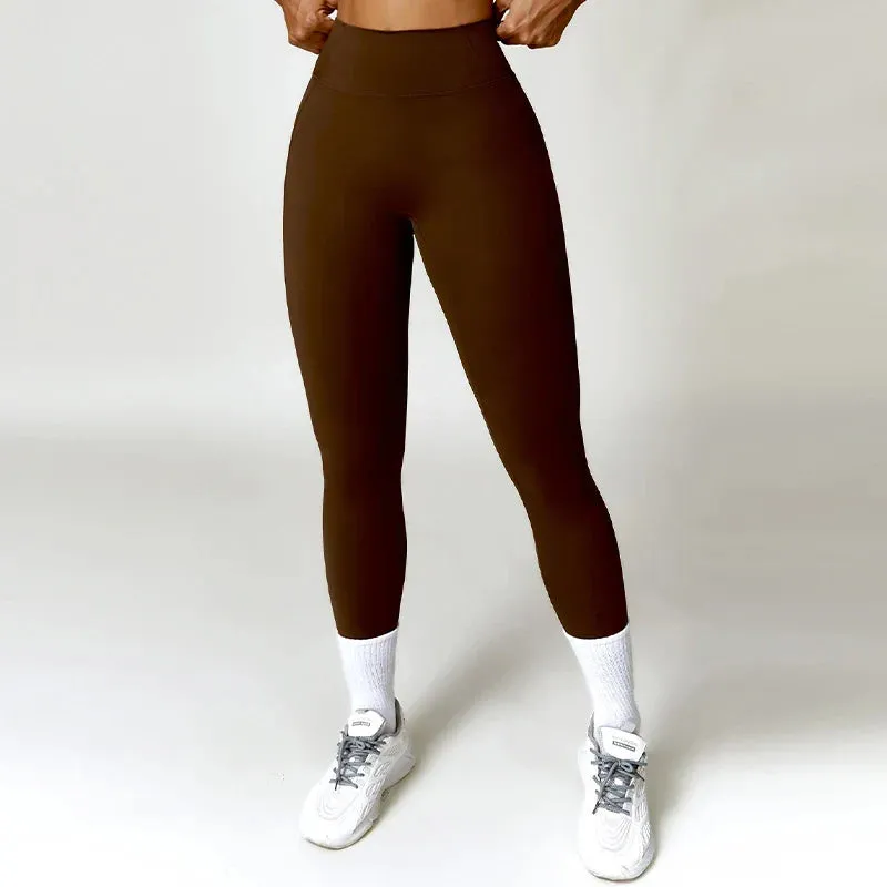 High Waist Yoga Pants for Running and Gym Workouts - Push Up Leggings for Female Fitness