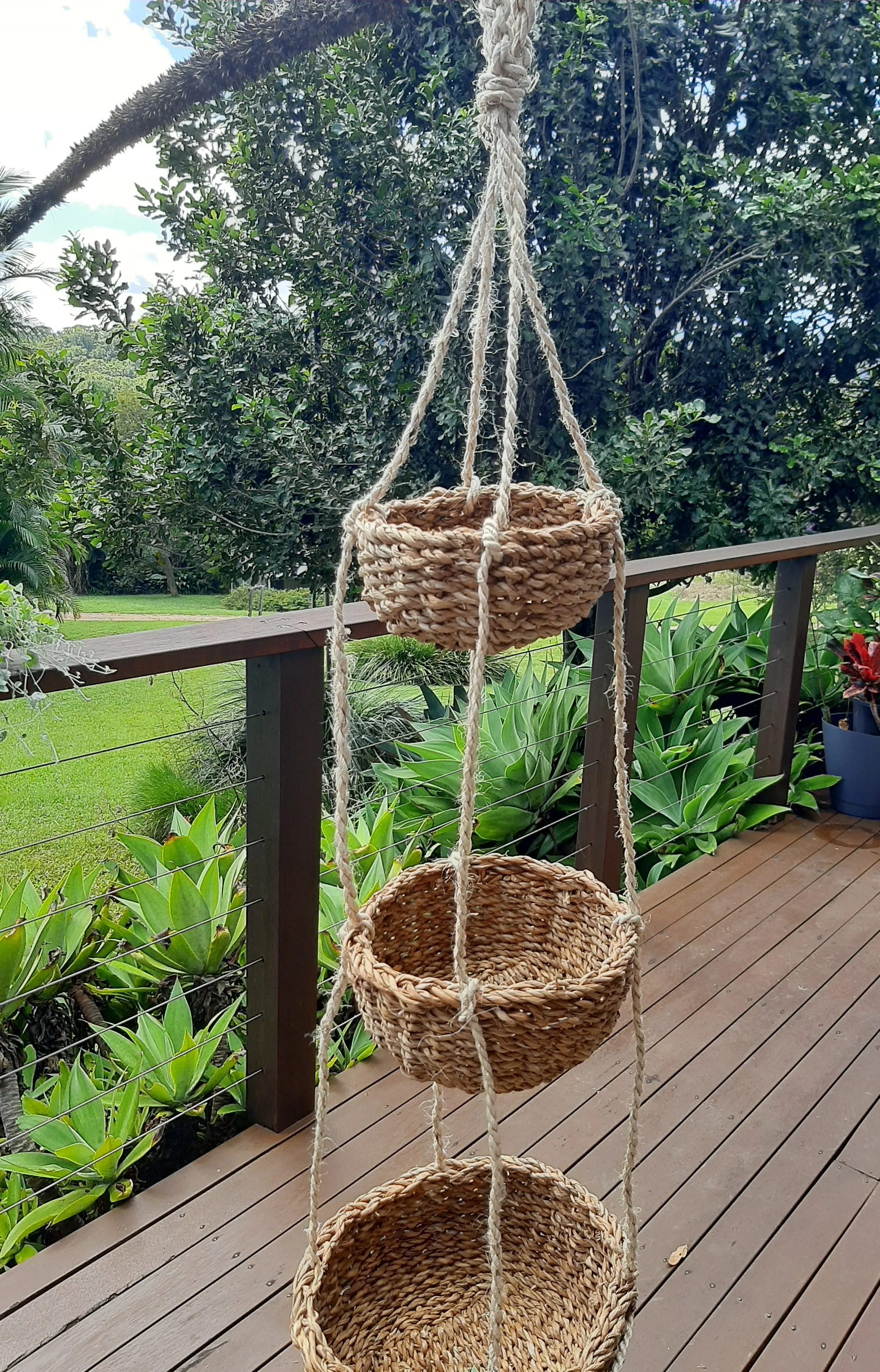 Hogla Sika 3 Tier Hanging Basket Round