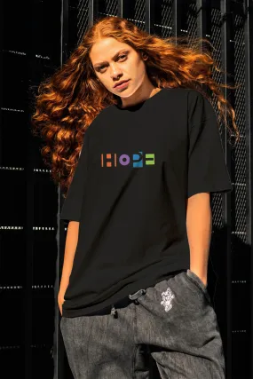 Hope Black Oversized T-shirt  Women's