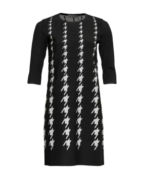 Houndstooth Print Dress