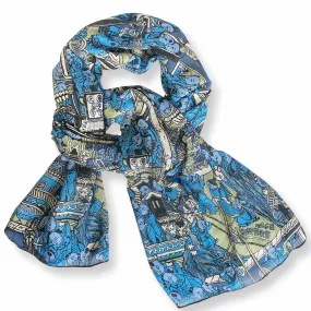 Hundred Kids Scarf, Blue