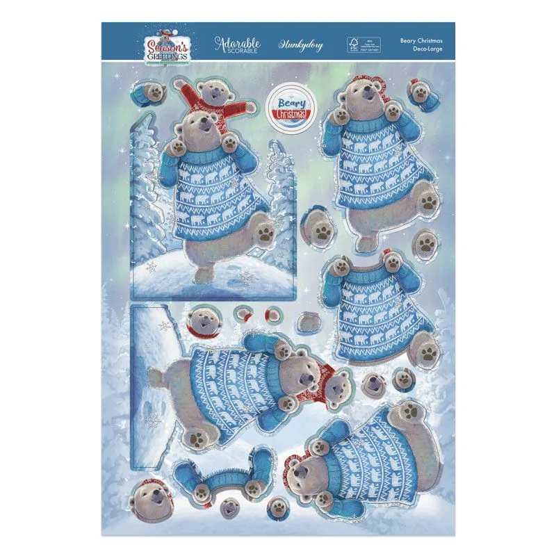 Hunkydory Season's Greetings Deco-Large Set - Beary Christmas*