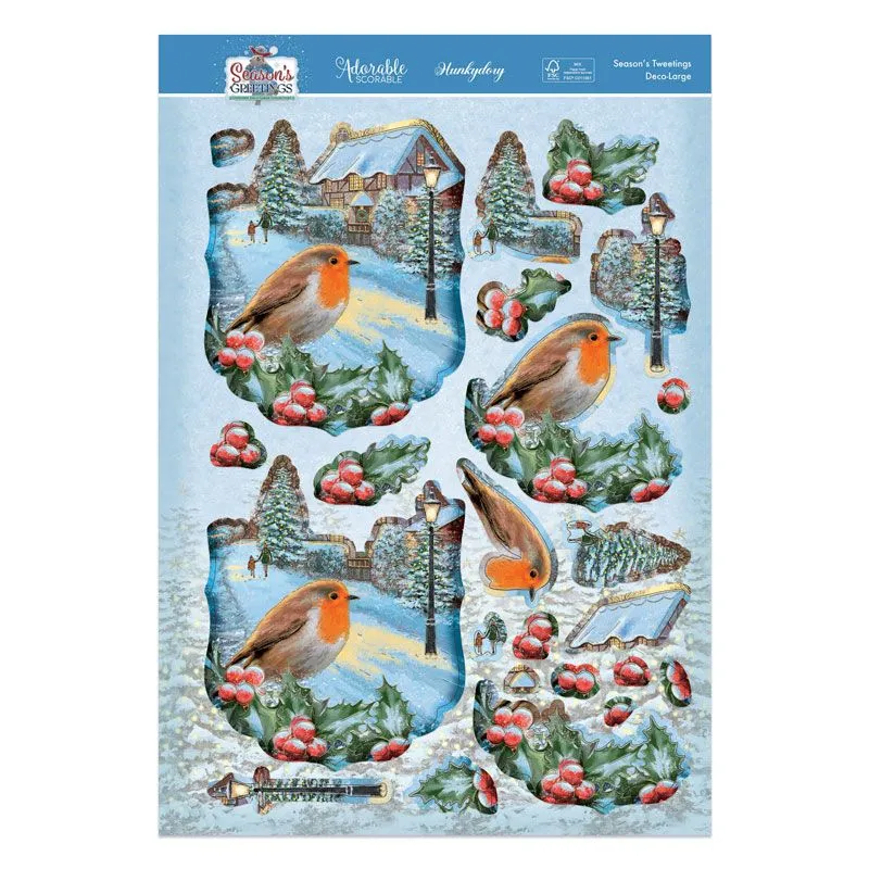 Hunkydory Season's Greetings Deco-Large Set - Season's Tweetings*