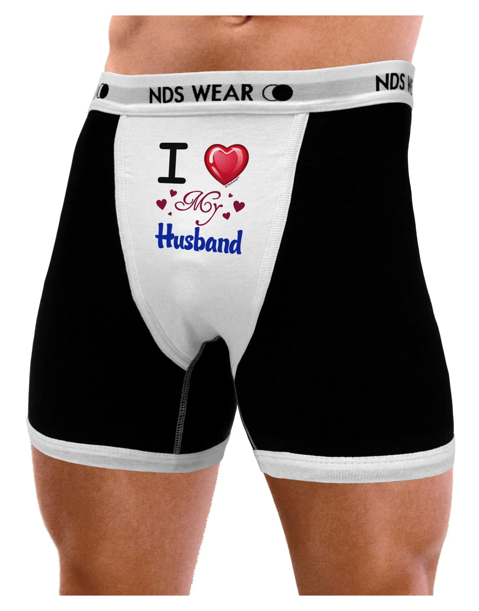 I Love Heart My Husband Mens Boxer Brief Underwear