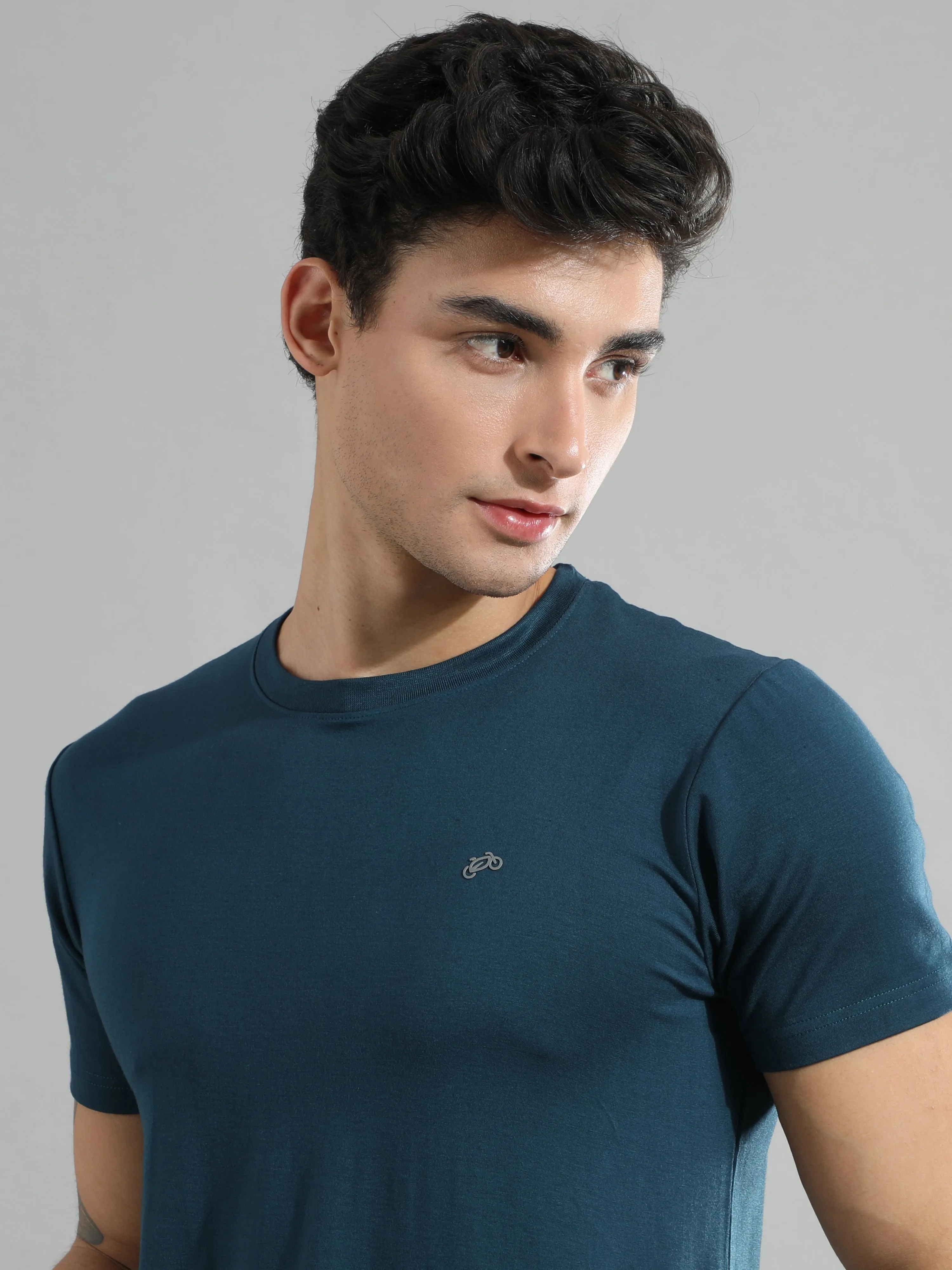 Indian Teal Bamboo Fabric T-Shirt