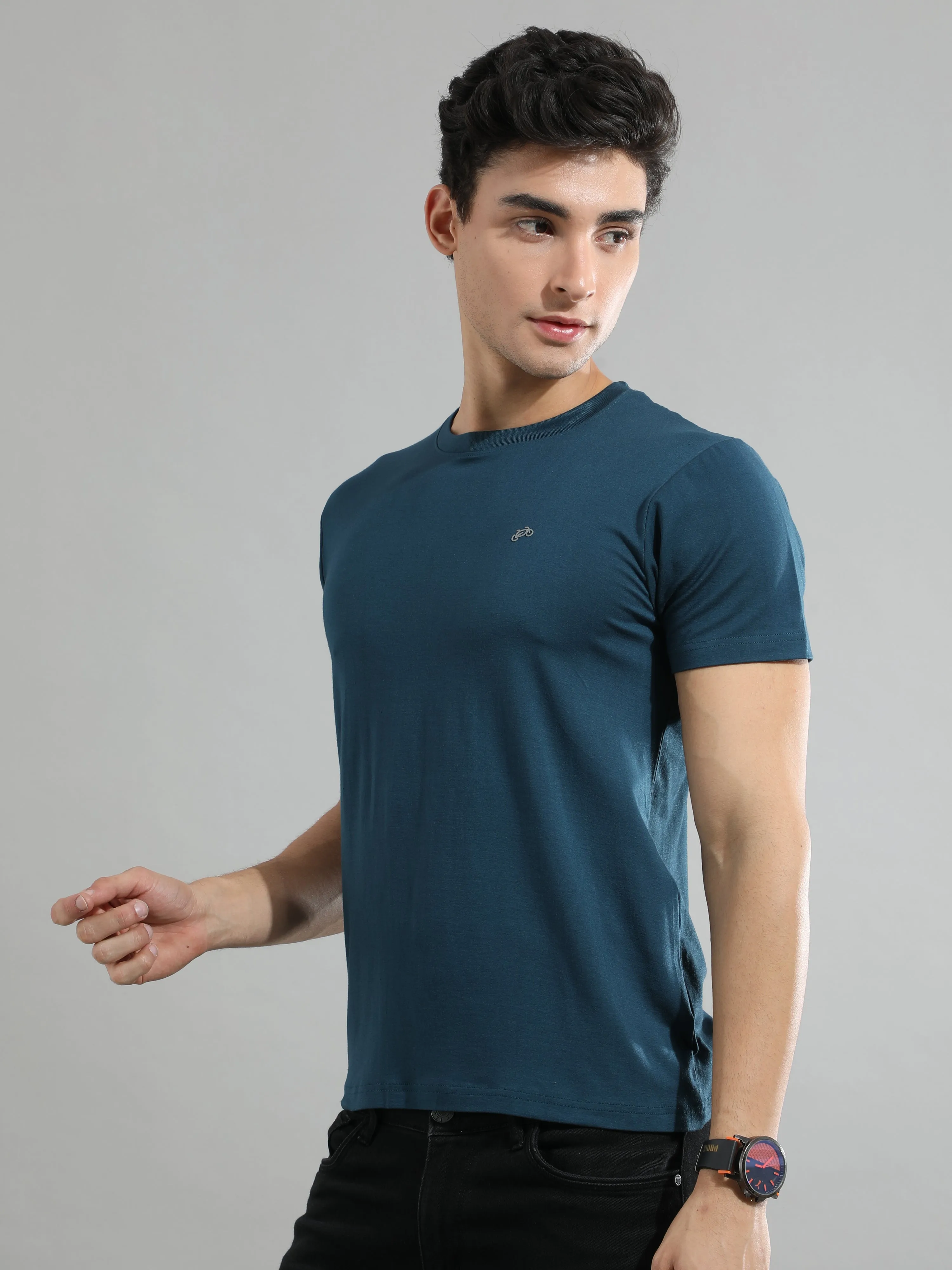 Indian Teal Bamboo Fabric T-Shirt