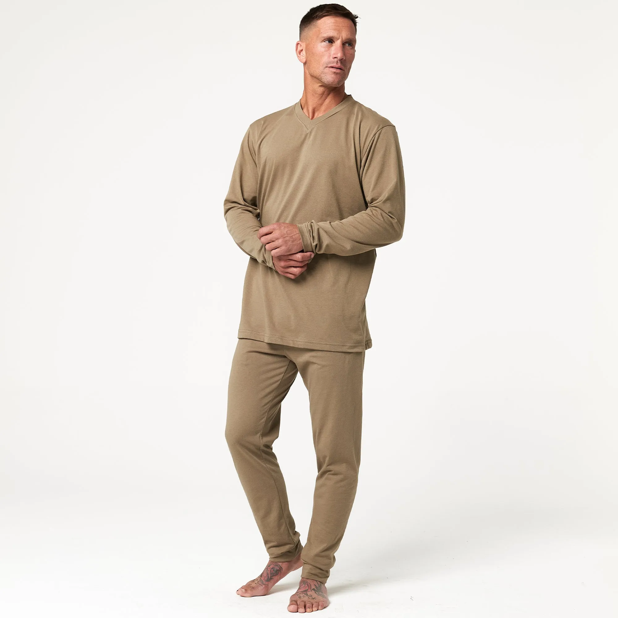 IR Sleepwear LS V Neck Shirt