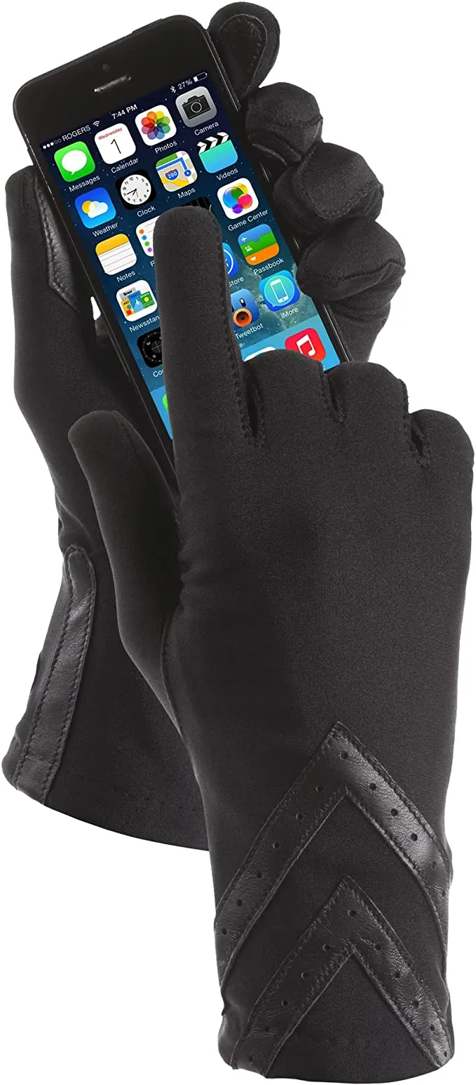 isotoner Women's Spandex Shortie Touchscreen Gloves