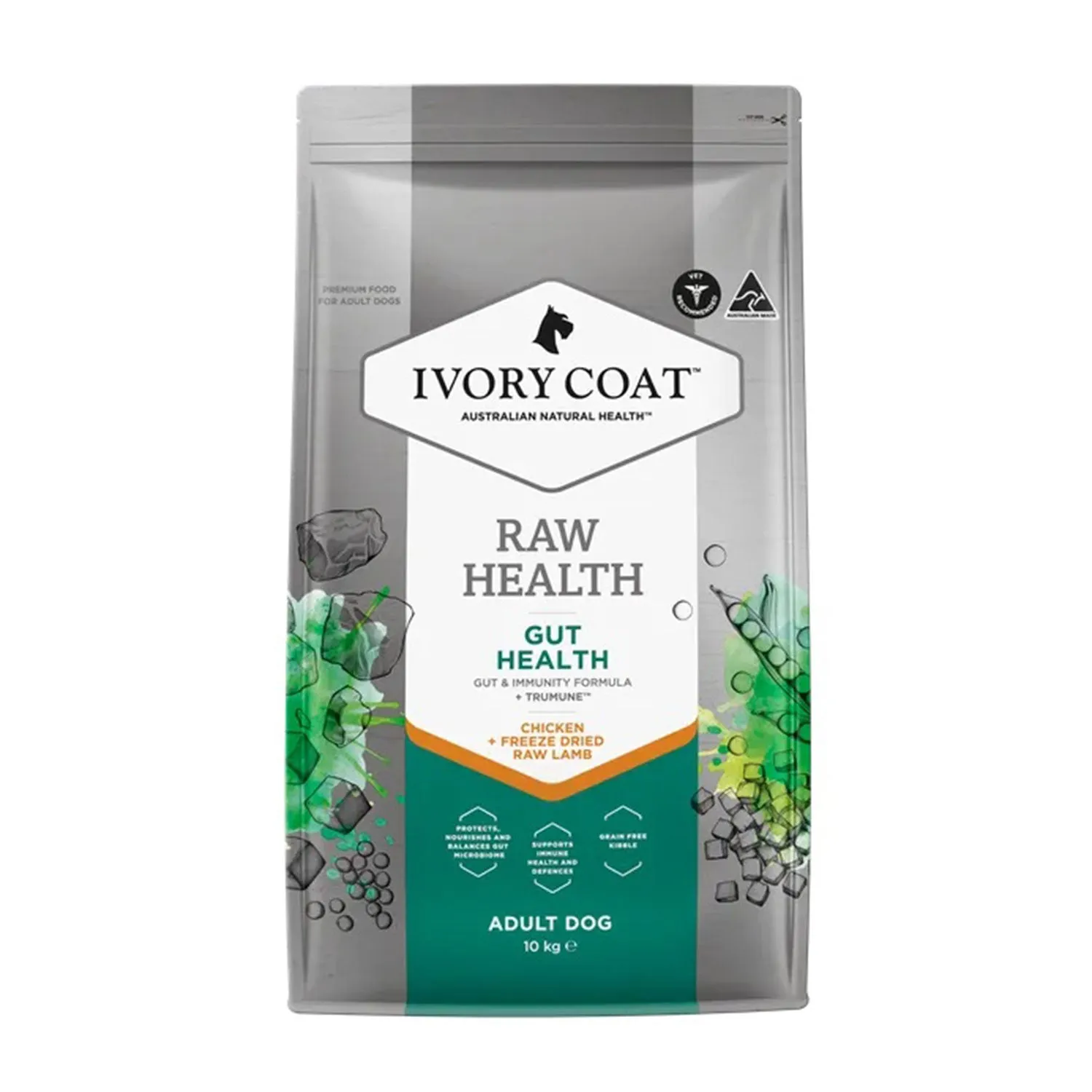 Ivory Coat Raw Health Gut Health Adult Dry Dog Food