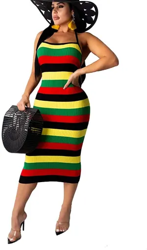 Jamaican Dress Clubwear Beach Dress