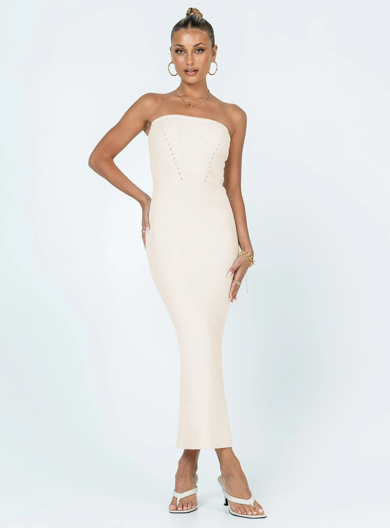 Jayan Strapless Maxi Dress White