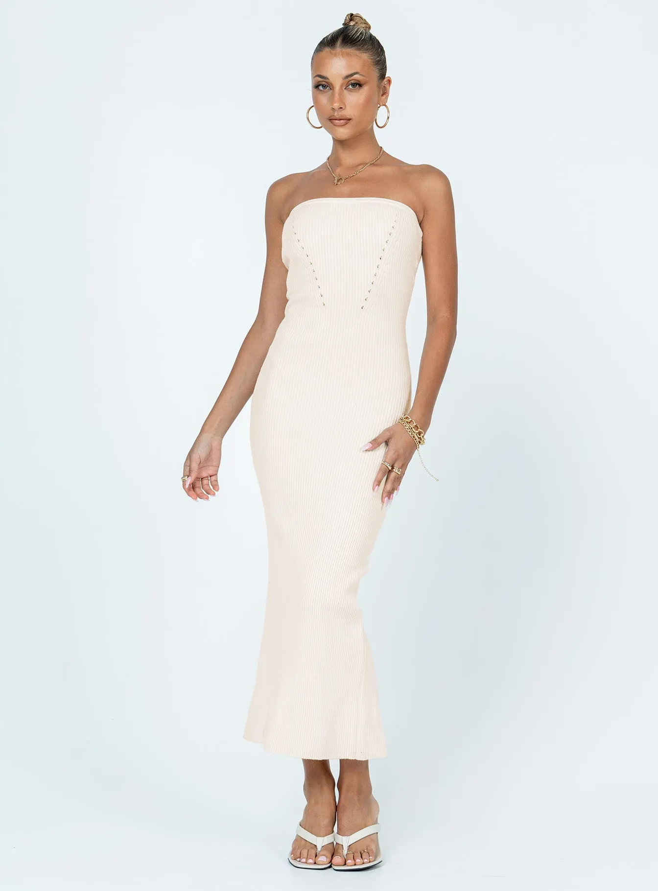 Jayan Strapless Maxi Dress White