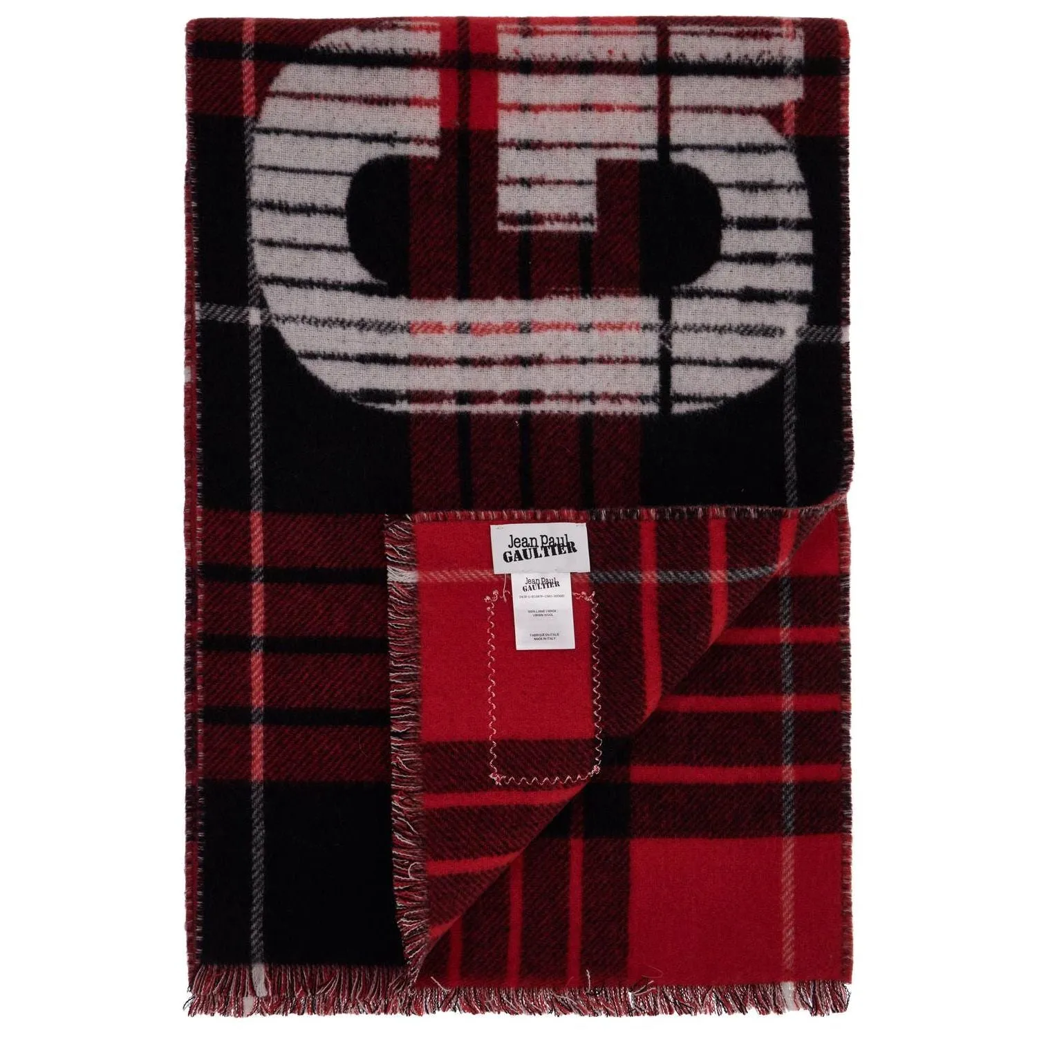 JEAN PAUL GAULTIER wool tartan scarf