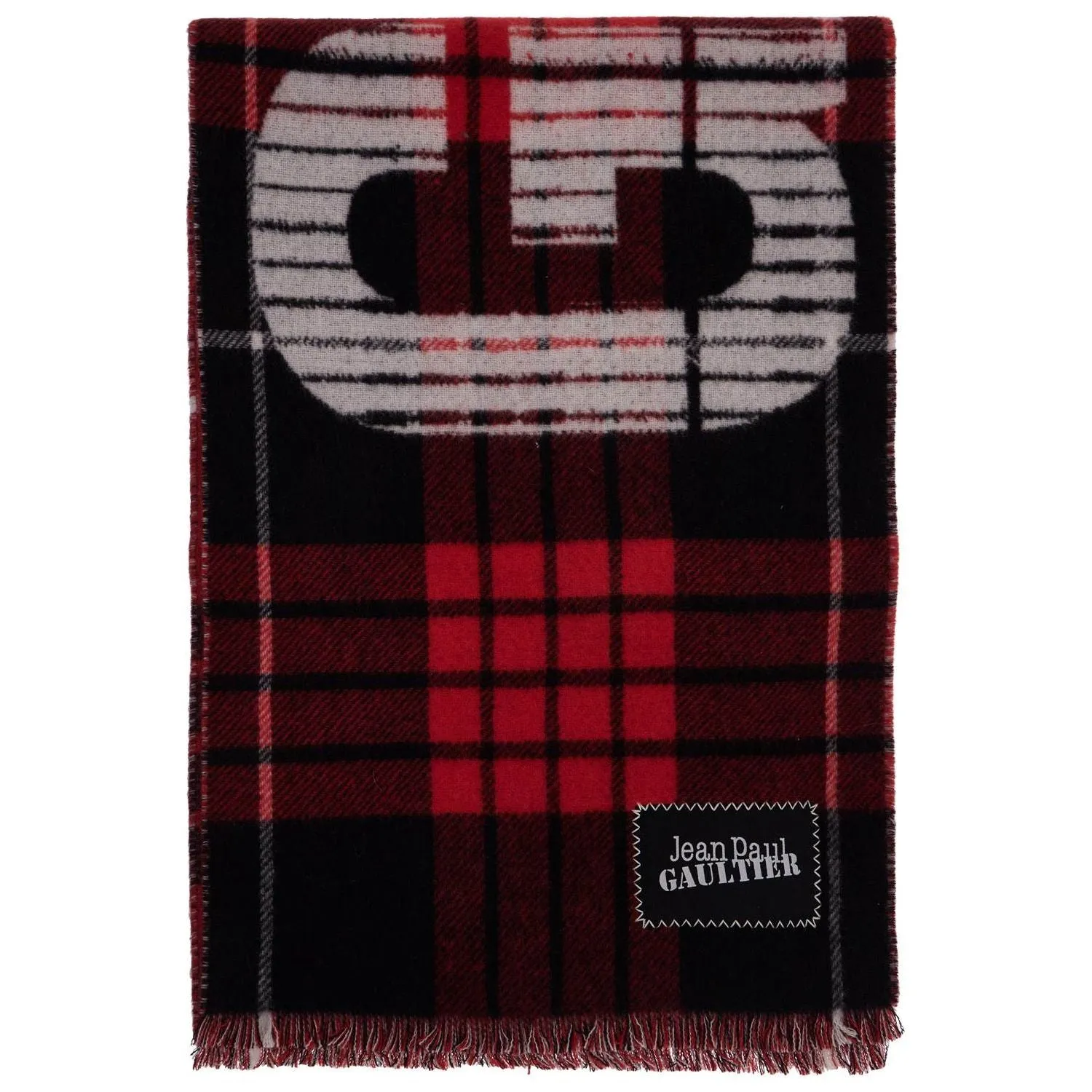 JEAN PAUL GAULTIER wool tartan scarf