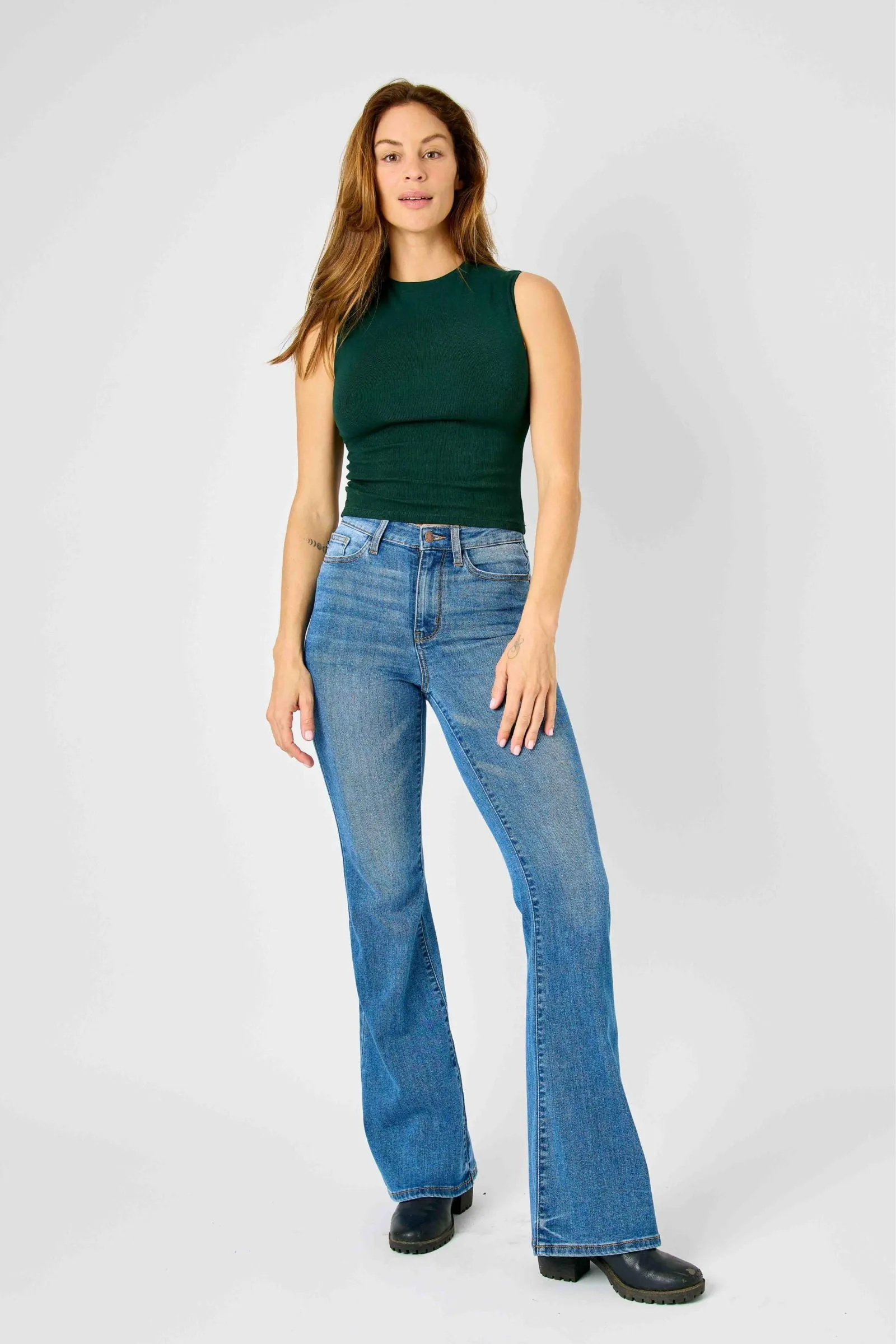 Judy Blue High Waist Classic Flare Denim 82588