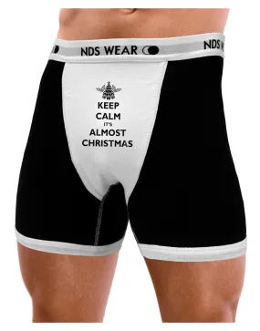 Keep Calm It's Almost Christmas Mens Boxer Brief Underwear